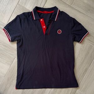 Carolina Herrera Men’s Size L Blue and Red Polo